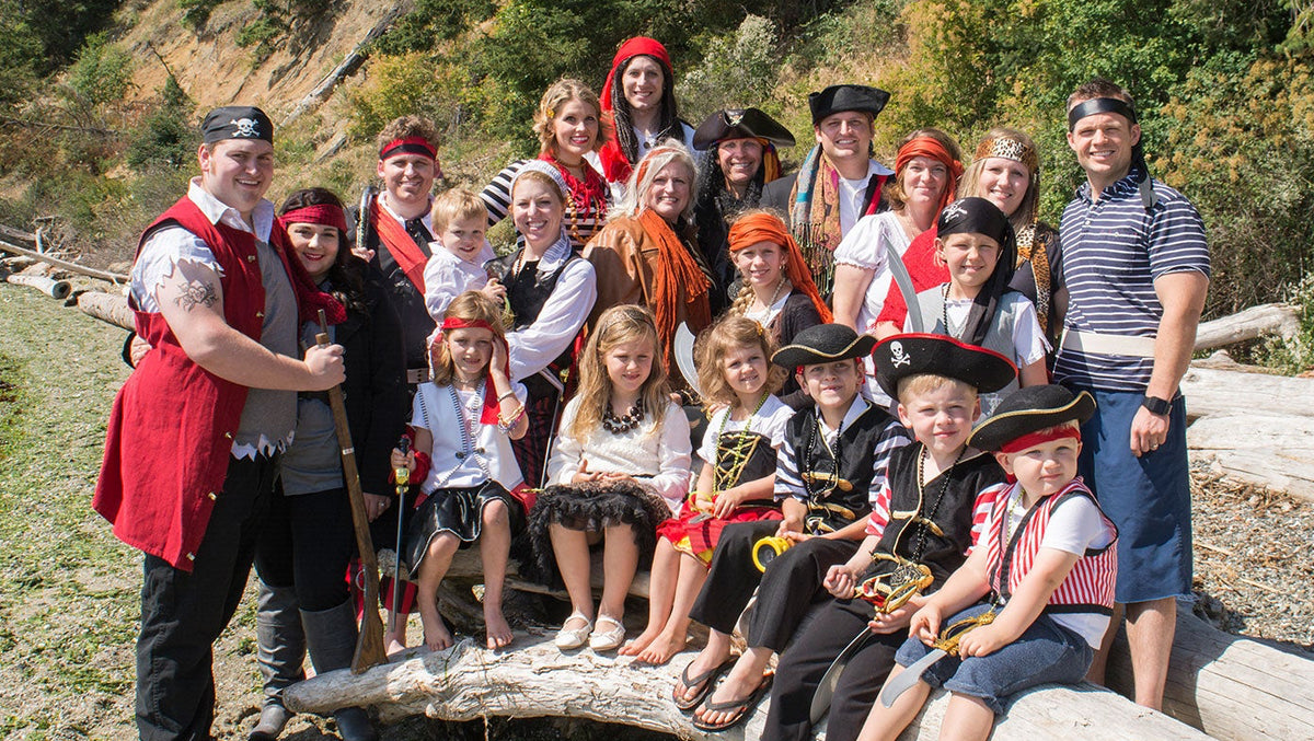 Landscape of Group Photo with the Entire Grandpa Beck's Games Cast ranging from Children to Fully Grown Adults